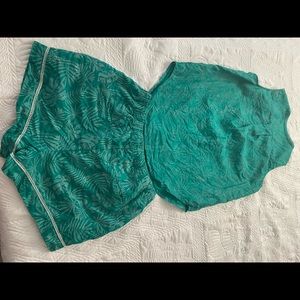 2 piece linen short and blouse